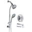 Douche murale avec glissière en acier inoxydable, double tête à 7 réglages, finition du système de spa de tête, perceuse