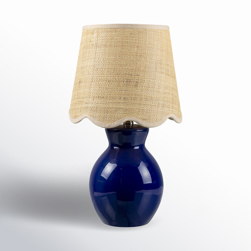 Lampe Momsen, H 15 po x l 8 po x P 8 po, Naturel, Navy