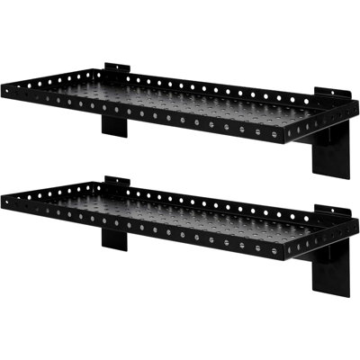 Tablettes Slatwall 24 po, accessoires Slatwall pour la vente au détail, garage