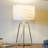 Boltuch MARBLE PATTERNED CYLINDER LAMPSHADE TABLE LAMP