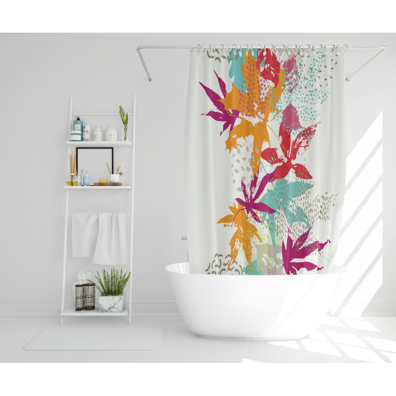 Burrillville Polyester Shower Curtain Set, 177cm H x 177cm W