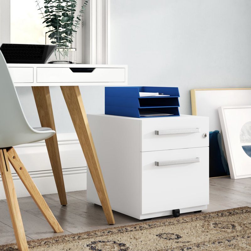 Note 2 Drawer Filing Cabinet, White
