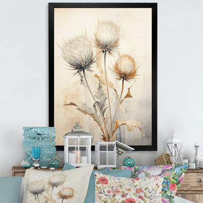 Décoration murale Thistle Mute Beige Beige III - chardon