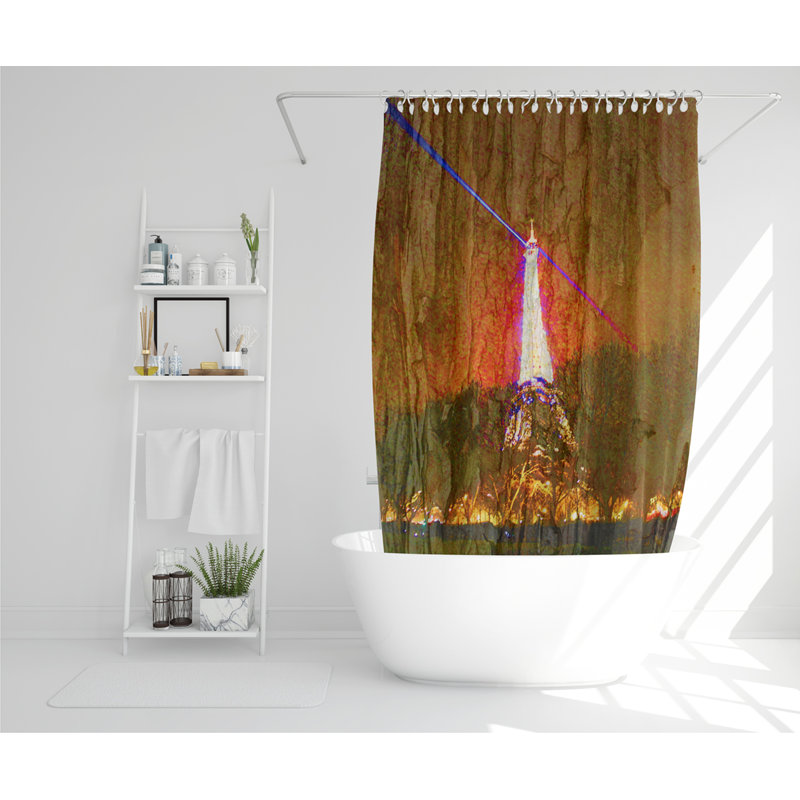Dimpal Polyester Shower Curtain Set