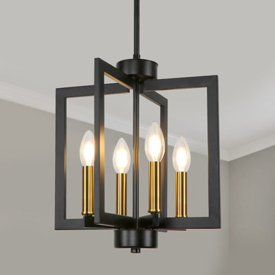 Lustre carré / rectangulaire à 4 lumières à intensité variable Kandras