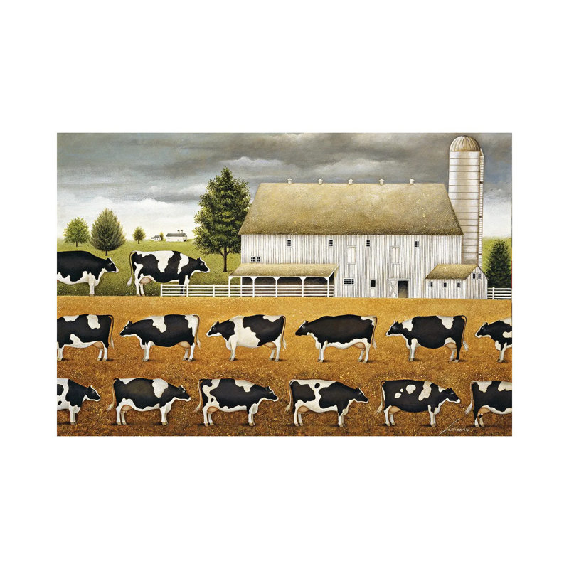 The Line Up by Lowell Herrero - Wrapped Canvas Painting, 20.32 cm H x 30.48 cm W