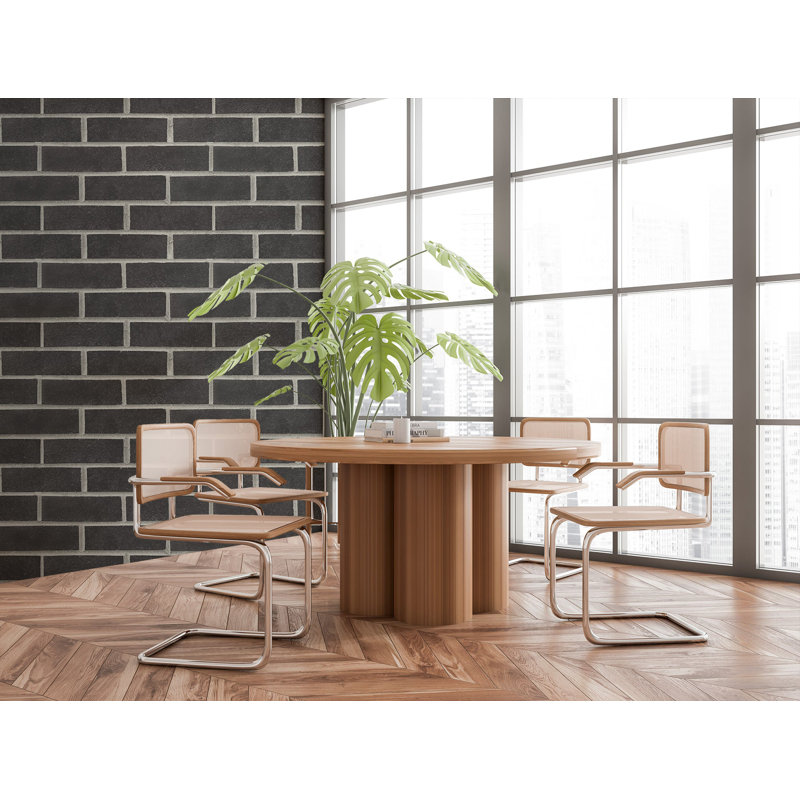 Subway - Black Brick Wallpaper