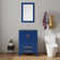 24 In. W X 19 In. D X 32 In. H Bath Vanity In Blue With Solid Surface Top In Blue