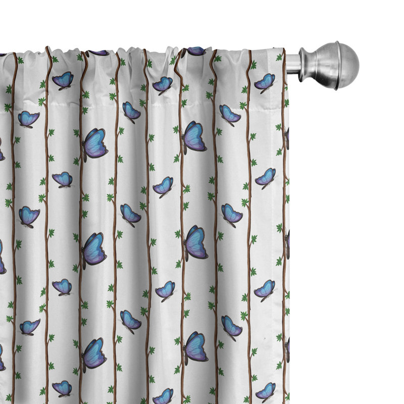 Rideaux 4 panneaux East Urban Home, L 56 po x L 95 po
