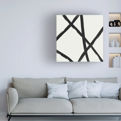 «Straight Paint 1 on Canvas» par Line and Brush Print