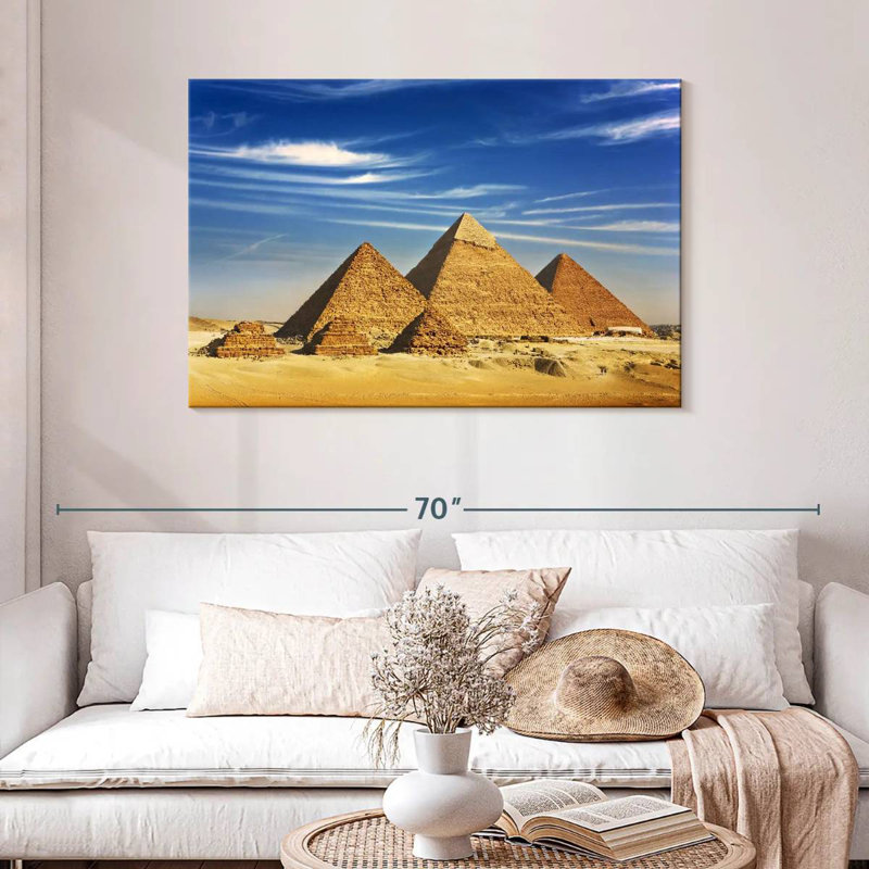 Adella Egyptian Giza Pyramids, 30" H x 45" W
