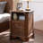 Loiret 2 - Drawers Modern Wood Nightstand with Charging Station,Bed Side Table with Open Storage For Bedroom and Built-In Outlets-1834474837