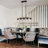 Vintage 5 - Light Dimmable Kitchen Island Linear Chandelier
