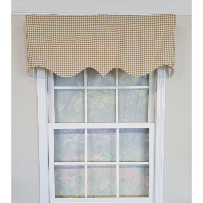 Gingham Regal Valance, Brun clair