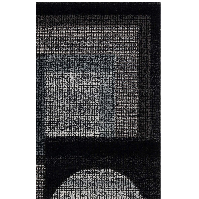 Tapis noir / gris Fifth Avenue 403, Rectangle de 5 pi x 8 pi