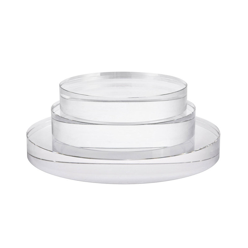Round Clear Crystal Bases (Set of 3)