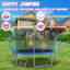 Trampoline rond pour la cour arrière avec enceinte sécuritaire, trampoline d'extérieur robuste pour enfants et adultes