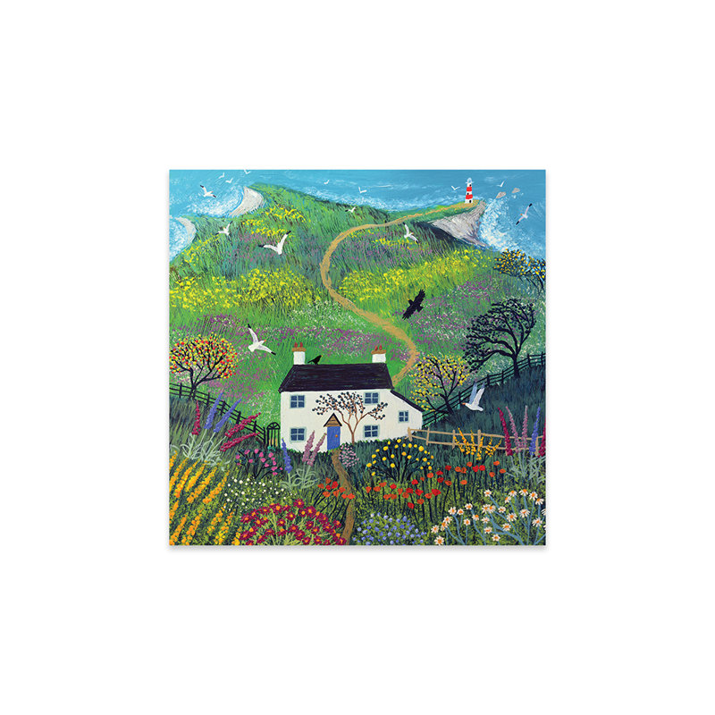 Le chemin vers le phare par Jo Grundy - impression non encadrée, H 24 po x l 24 po x P 0,25 po