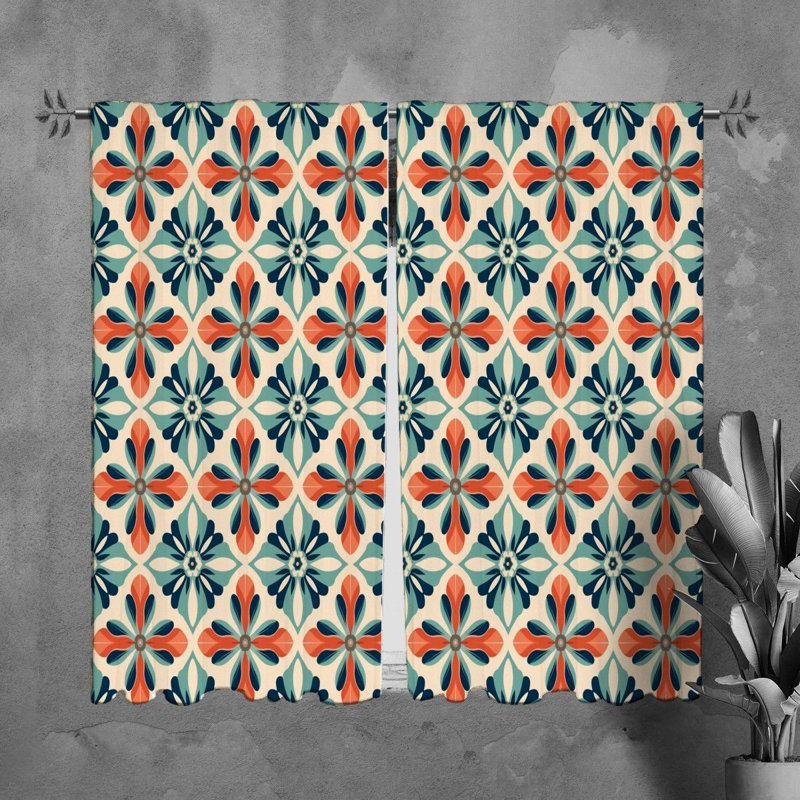 Trin Polyester Room Darkening Curtain Pair, L 40 po x L 82 po
