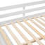 Lit mezzanine en bois massif avec bureau d'écriture rétractable et rangement, option de couleur blanche Aspect pleine grandeur