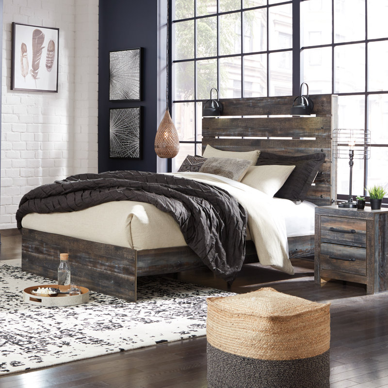 Drystan Slat Headboard Design Bed, Queen