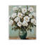 Plaque murale traditionnelle blanche à motif floral, design par Petal Prints Design