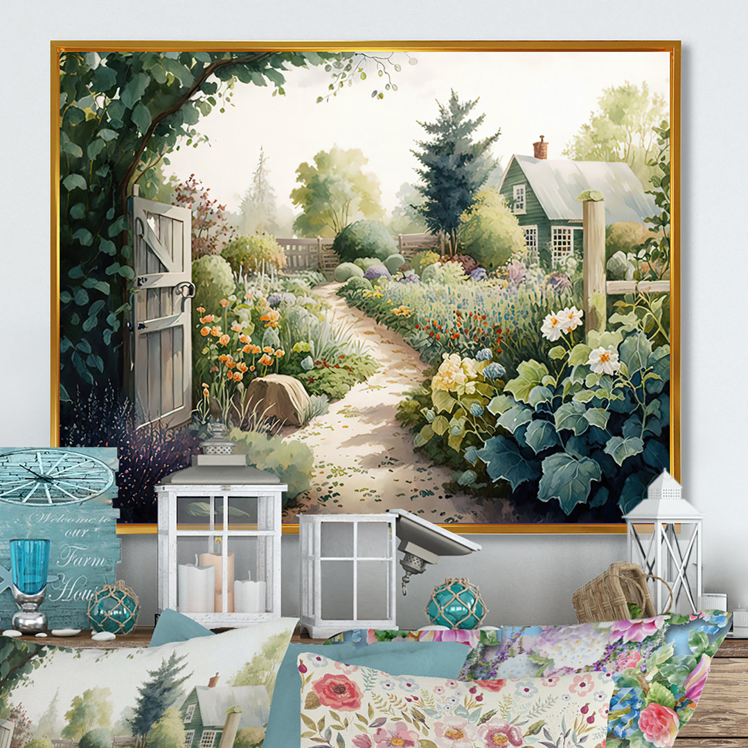 Fresh Garden At The Cottage I - Farm Large Wall Art August Grove® Overall 
