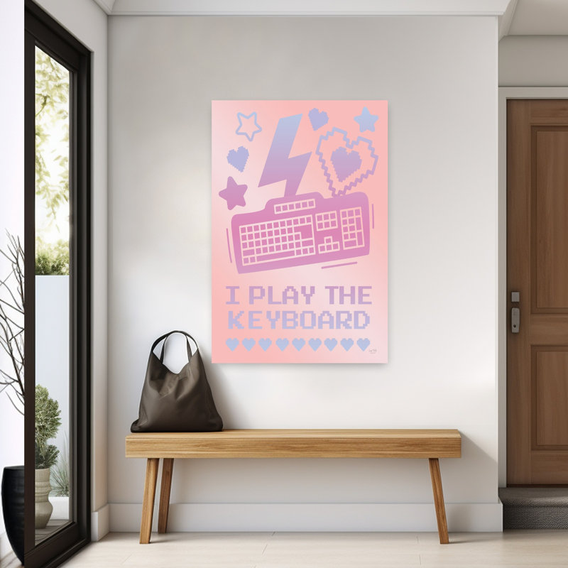 «I Play The clavier», art contemporain abstrait, H 60 po x l 40 po