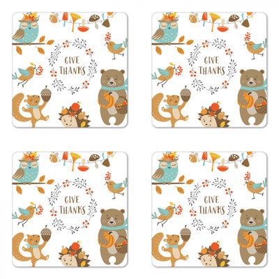 Square 4 Piece Coaster Set