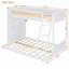 Lit simple superposé au dessus d'un lit double avec tablette et lumières DEL, blanc-289470487