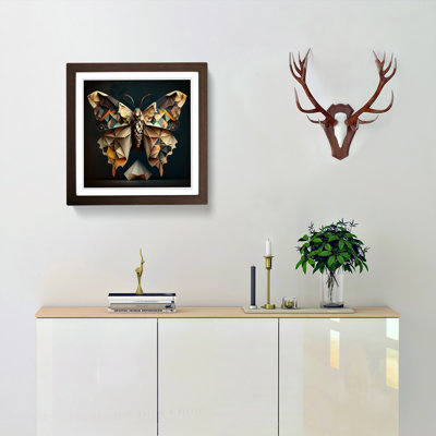 Moth Cubism - Framed Print