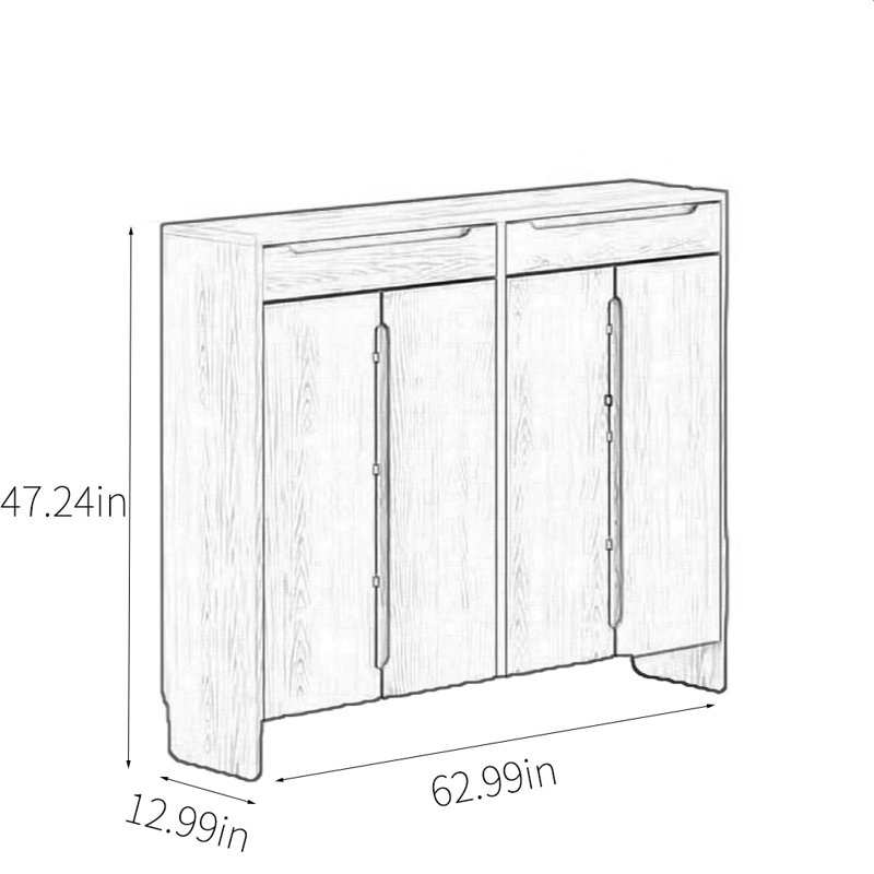 Solid Oak Door Shoe Cabinet 32 Pair Solid Wood Shoe Storage Cabinet