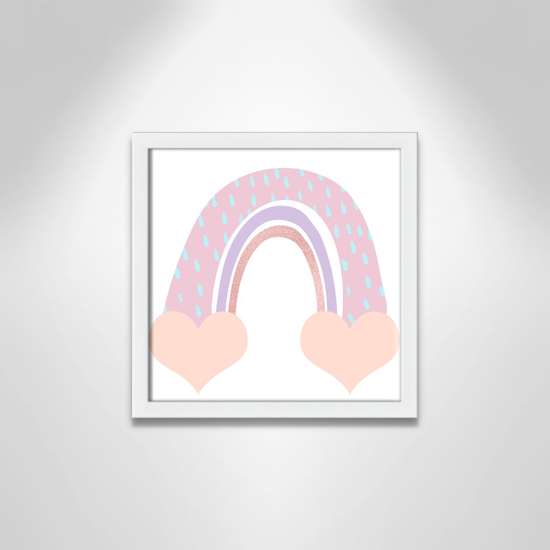 Arc-en-ciel 1, Encadré de boîte blanc, H 13 po x l 13 po x P 1,19 po
