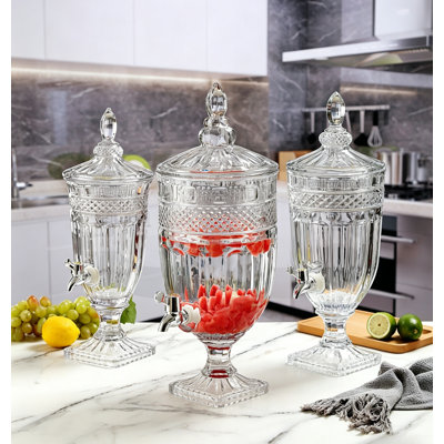 Vertical Bar 102 Oz Glass Beverage Dispenser