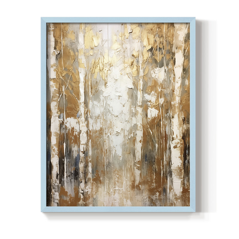 Reproduction encadrée ABSTRACT Series CMLXI - bois massif, H 30 po x l 24 po, Blue