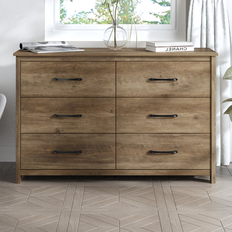 Allysyn 6 Drawer Dresser, Knotty Oak