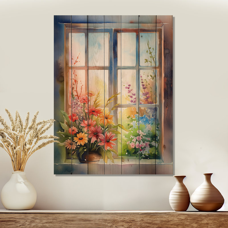 Vitrine Eldean Nature's Floral III sur bois, H 20 po x l 10 po x P 0,78 po