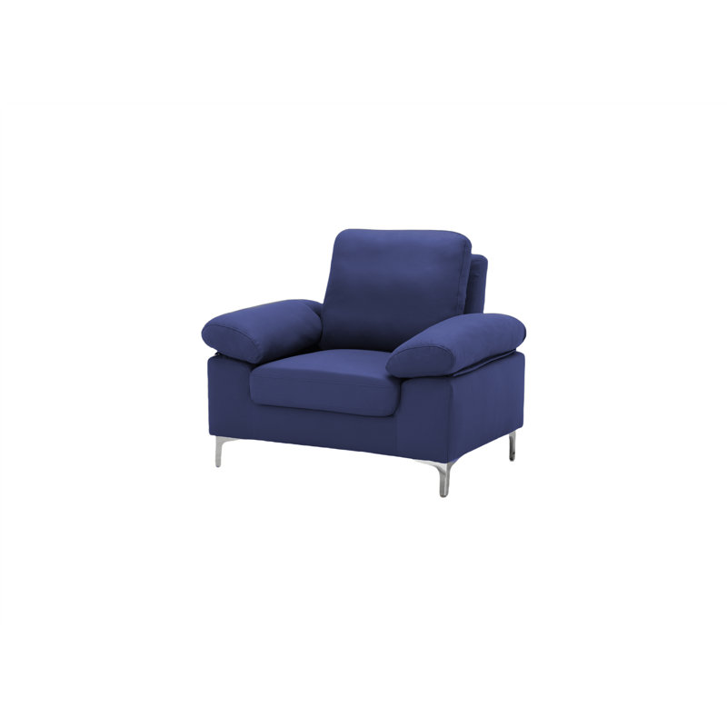 Elise Grey 1 Seater Accent Chairs, Blue