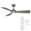 Ventilateur de plafond intelligent d'intérieur / extérieur à 3 pales de 52 po avec télécommande Mykonos et ensemble d'éclairage à DEL inclus-124301846-124301847