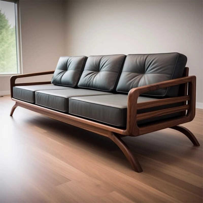 Simple Solid Wood Sofa