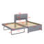 Structure de lit rembourrée moderne avec lit gigogne convertible pour des arrangements de sommeil flexibles-814471570
