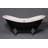 The Summit Black and White 6 ft. Slipper Clawfoot Tub by Strom Living-98539055