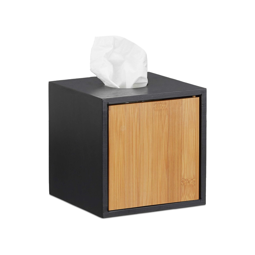 Bamboo Square Facial Tissue Box,Durable And Moisture Resistant