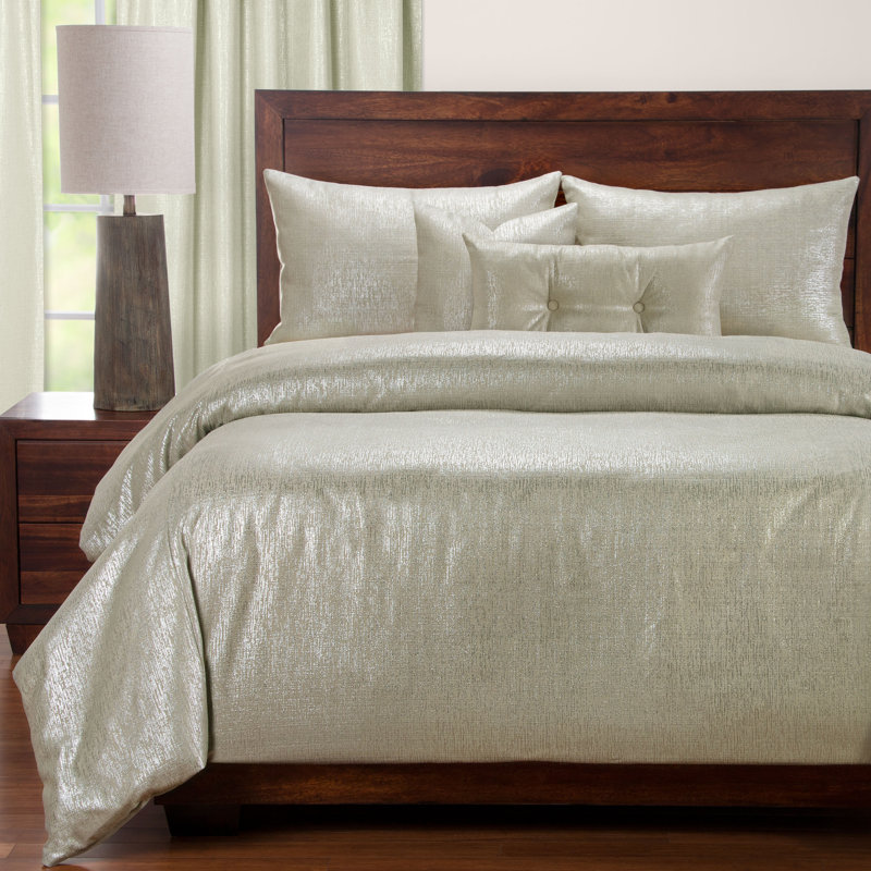Sparkly Duvet Cover & Insert, California King, Herb