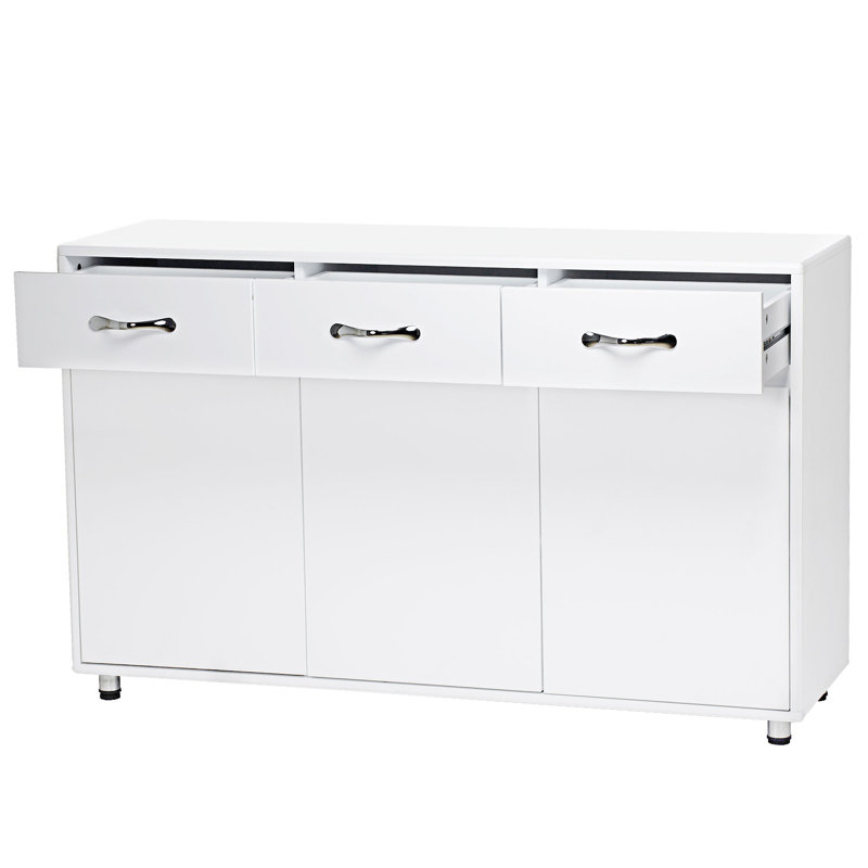 Versatile Three-Compartment Side Table