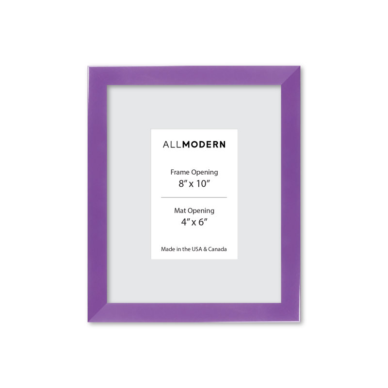 Cadre photo en bois massif Williston, L 9,75 po x H 11,75 po, Mauve prune, Oui