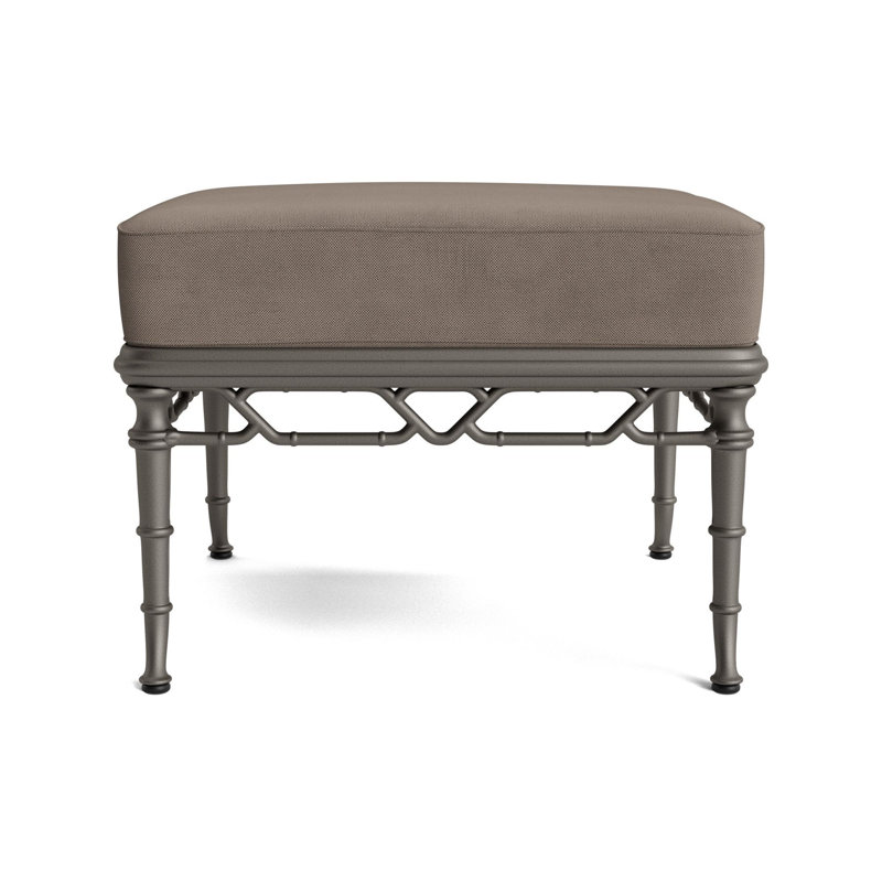 Calcutta Outdoor Ottoman, Mica, Fushion Dove