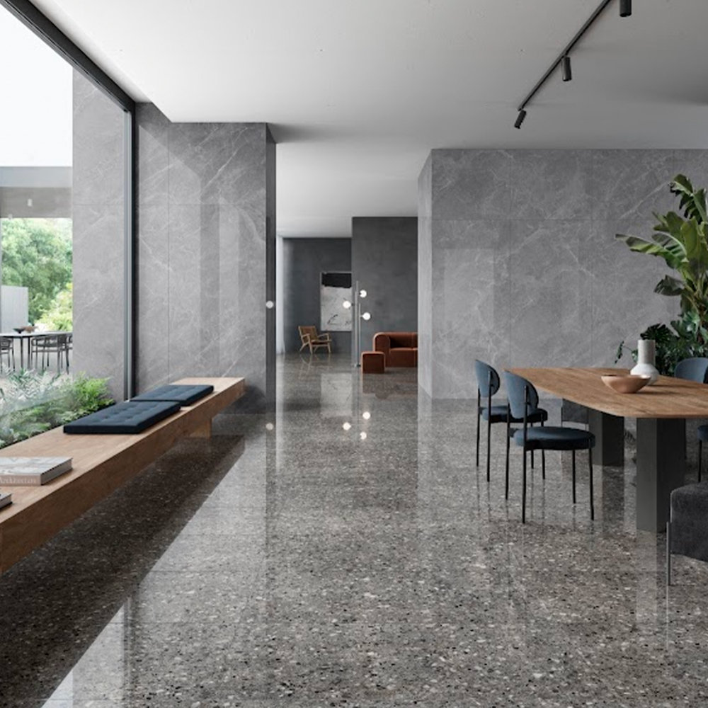 Forage 24" x 24" Matte Tile, Grigio