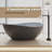 Loop 63" Solid Surface Stone Freestanding Soaking Bathtub-88310692