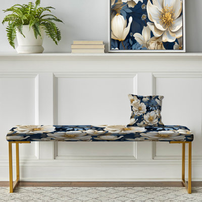 Banc rembourré or
